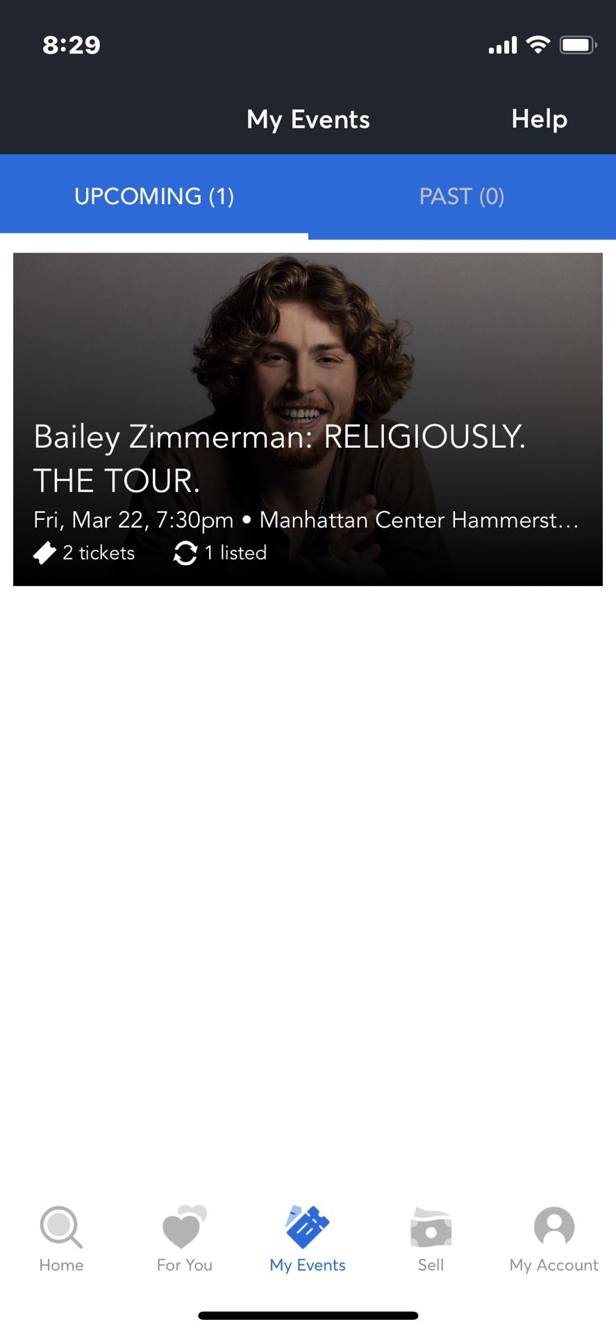 Bailey Zimmerman Ticket