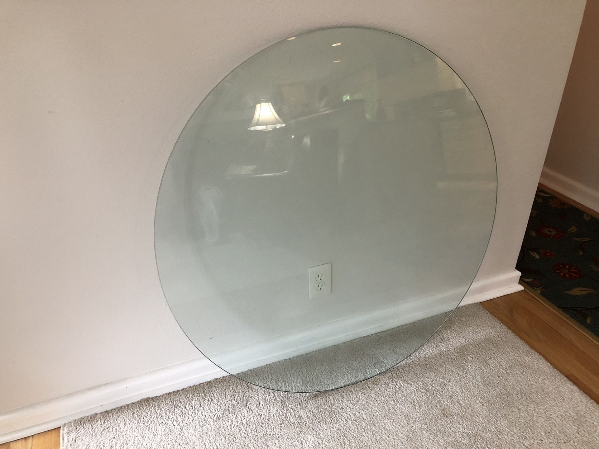 Thick High Quality Round Glass Top For A Table 42 Inch Diameter