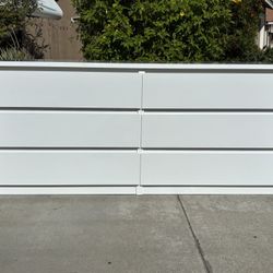 White 6 Drawer Modern Dresser Chest of Drawers Furniture Great Condition