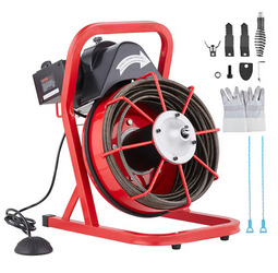 VEVOR 110-Volt 3/8-in dia x 75-ft L Steel core Corded Machine Augers