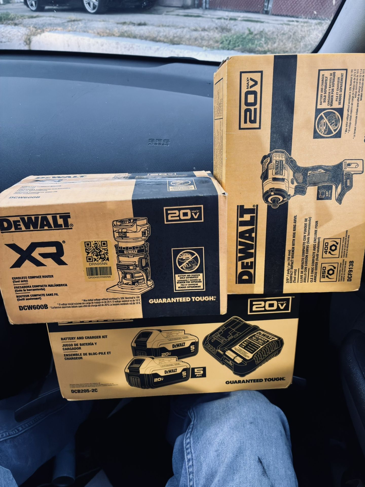 Dewalt 20volt Router, Impact, And 2 Battery With Charger