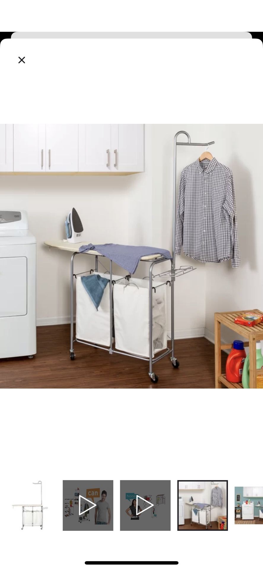 Laundry Sorter Ironing Board And Steam Rack