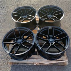 STAGGERED SET DODGE CHARGER CHALLENGER HELLCAT SRT STYLE WHEELS RIMS 20x9.5 20x11 (5x115)