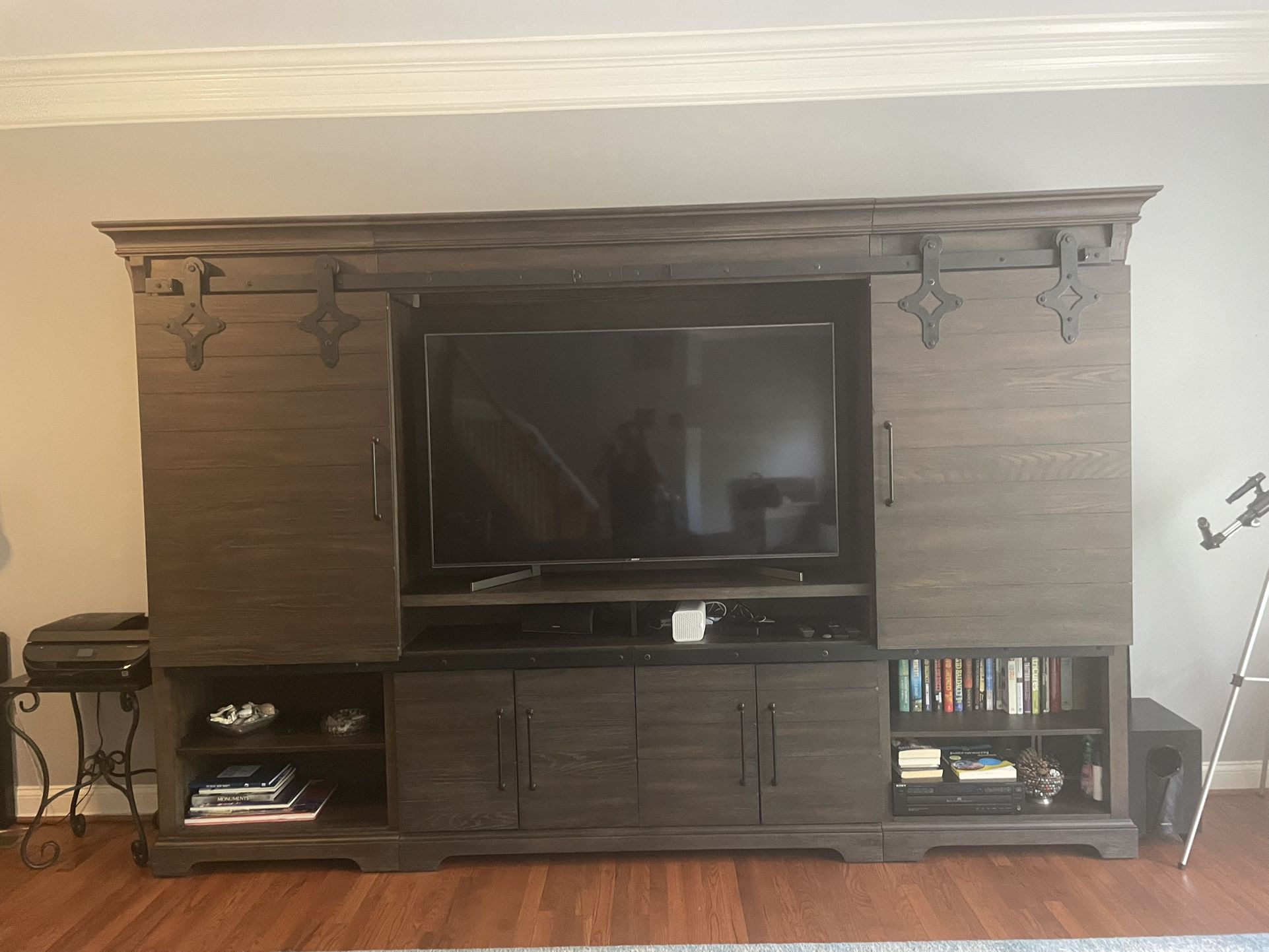Large Wall Unit Fits65” Up To 70” Great Storage