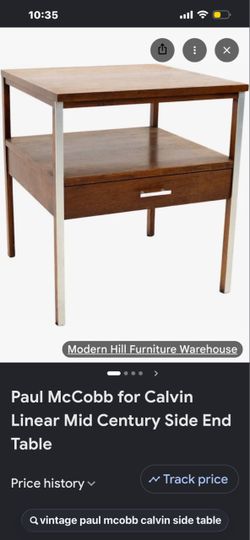 Paul McCobb for Calvin linear mid century end table