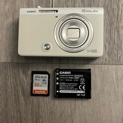 CASIO EXILIM HIGH SPEED EX-ZR60 White 16.1MP Digital Camera