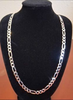 Silver Chain Flat Figaro