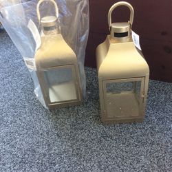 EACH/ Gold New 16” Hi X 7” Squared Lanterns (retail 39.95 Each) Both For $35