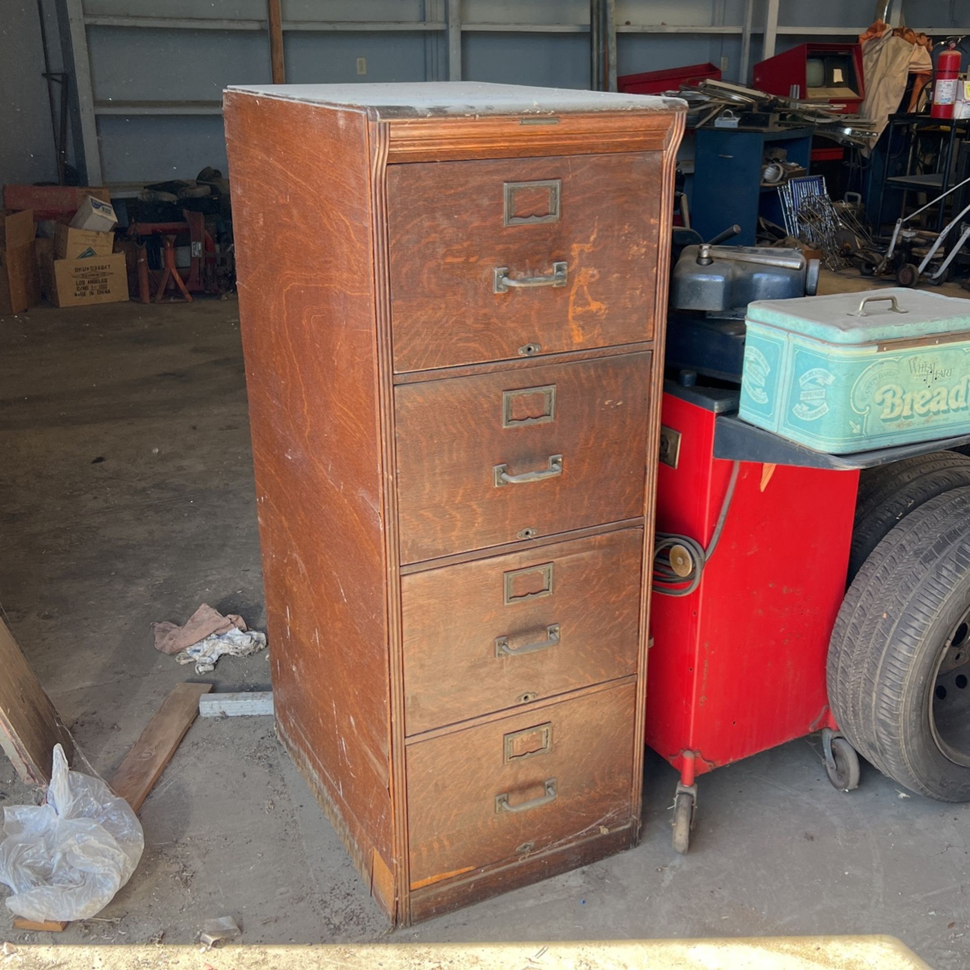 Wooden File Cabinet 