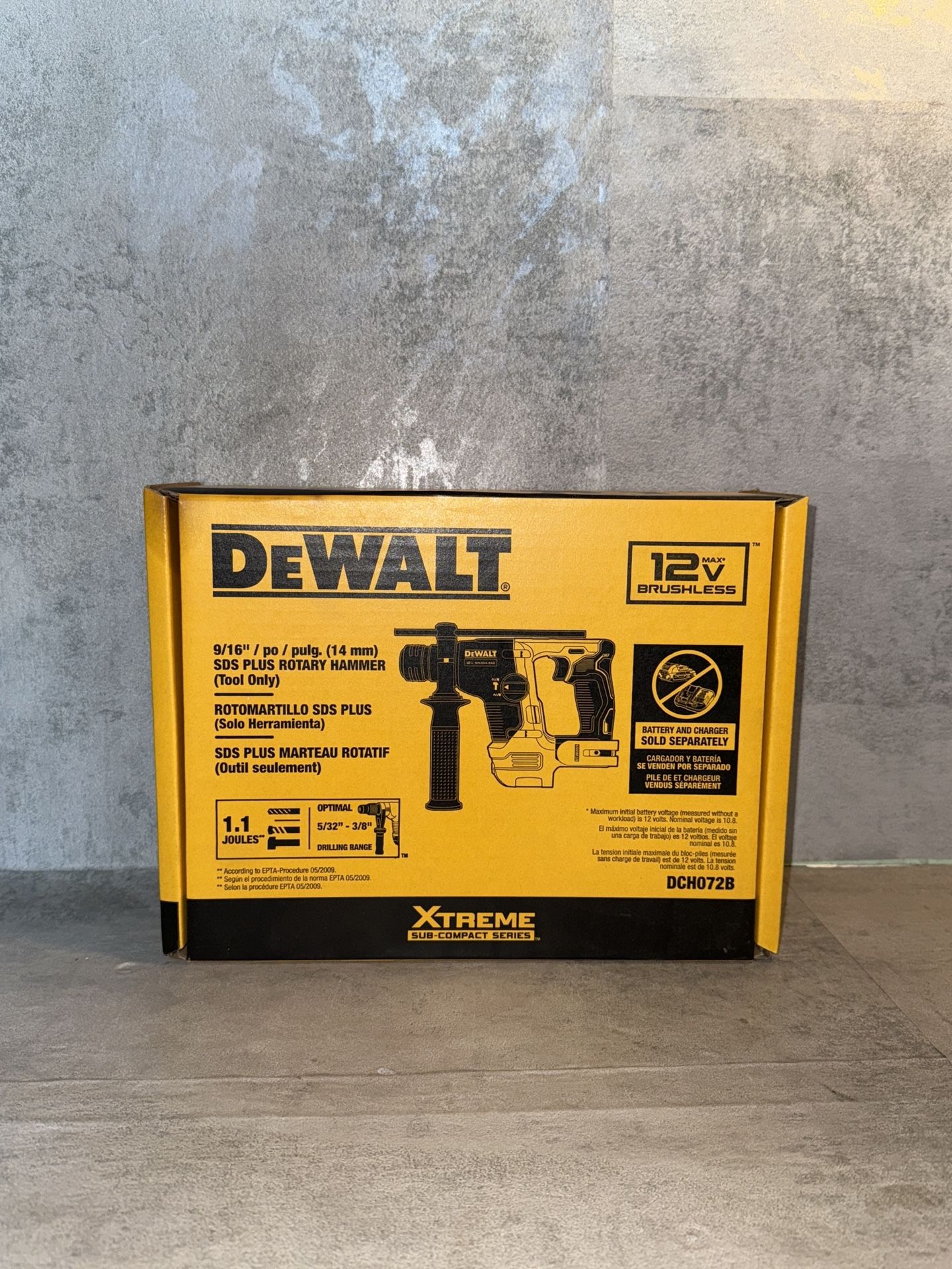New Dewalt 12-volt Brushless 9/14” SDS Plus Rotary Hammer Cordless