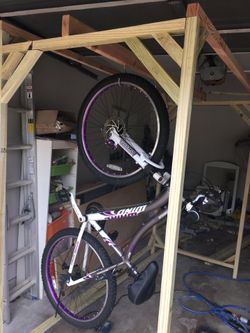 Bike rack. Perfect for small yards.