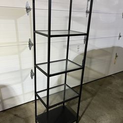 Metal and glass shelf