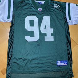 New York Jets  John Abraham  NFL Reebok Jersey  Men's Large Football