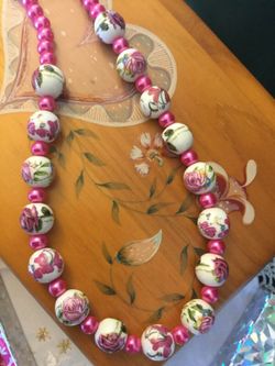 Classic ceramic ROSE 🌹 necklace / Jewelry & gifts 🛍🎀