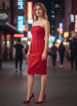 Red Party Dress / Size M