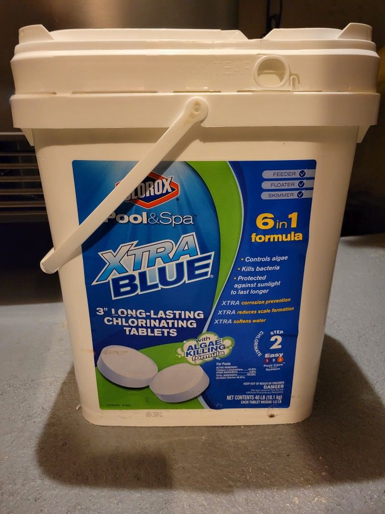 Big Box 40 Lbs Clorox Chlorine Pool Tablets. Sealed Box
