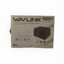 WAVLINK USB 3.0 Dual Bay HDD Docking Station 2.5” 3.5” SATA