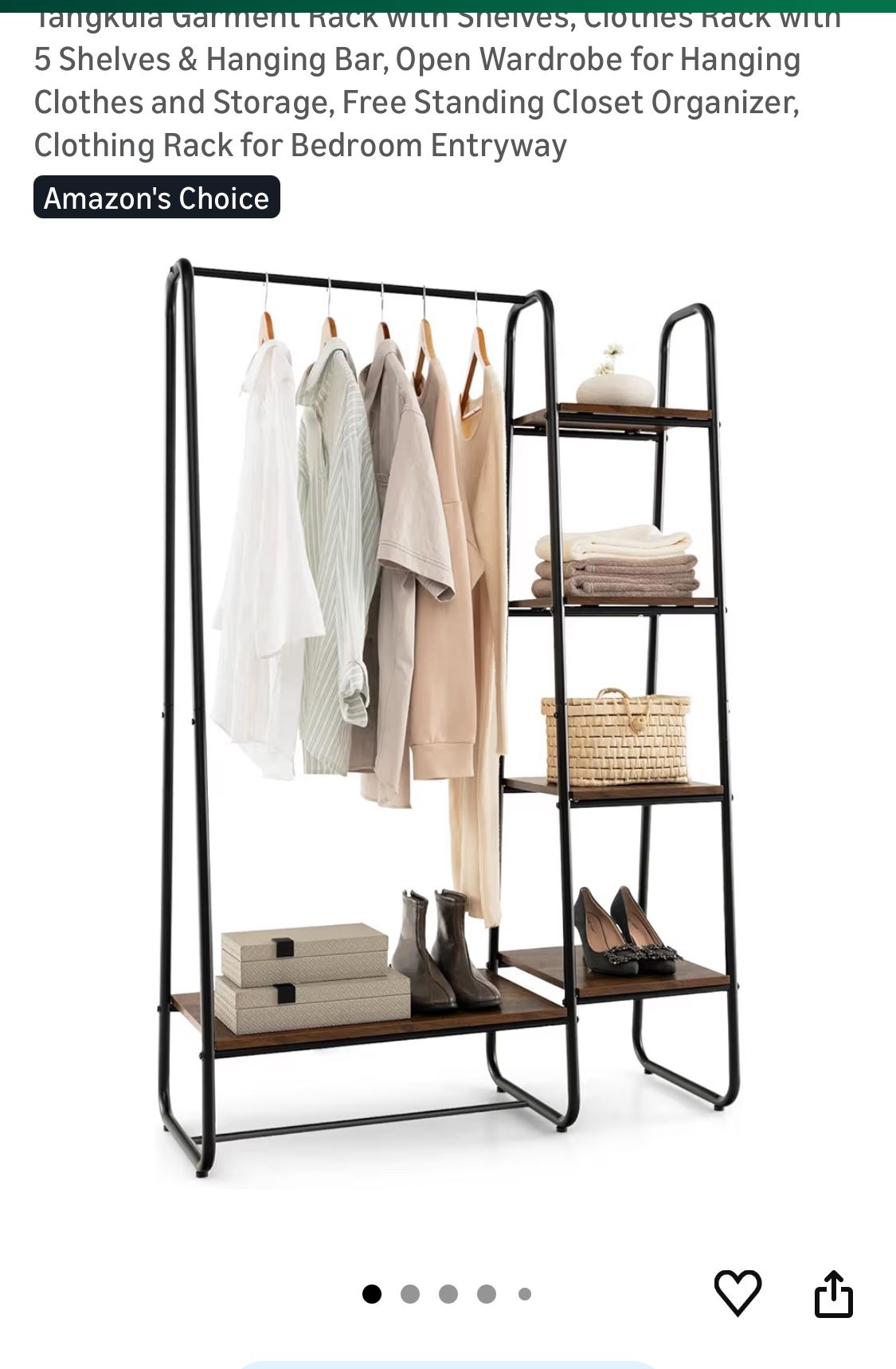 Clothes Rack With Shelves 