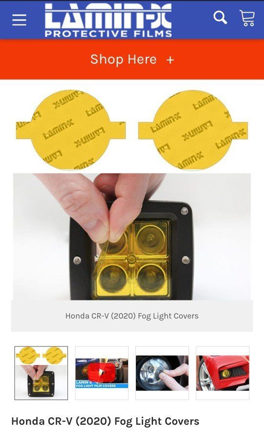 2017-2022 CRV - Lamin-X Foglight Film (Yellow)