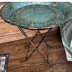 small metal side table