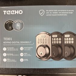 TEEHO Keyless Entry Door Smart Deadbolt Lock w/ Keypad