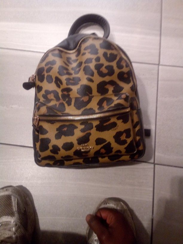 Coach Leather Backpack Womens