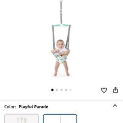 Bright Starts Playful Parade Door Jumper for Baby with Adjustable Strap, 6 Months and Up, Max Weight 26 lbs