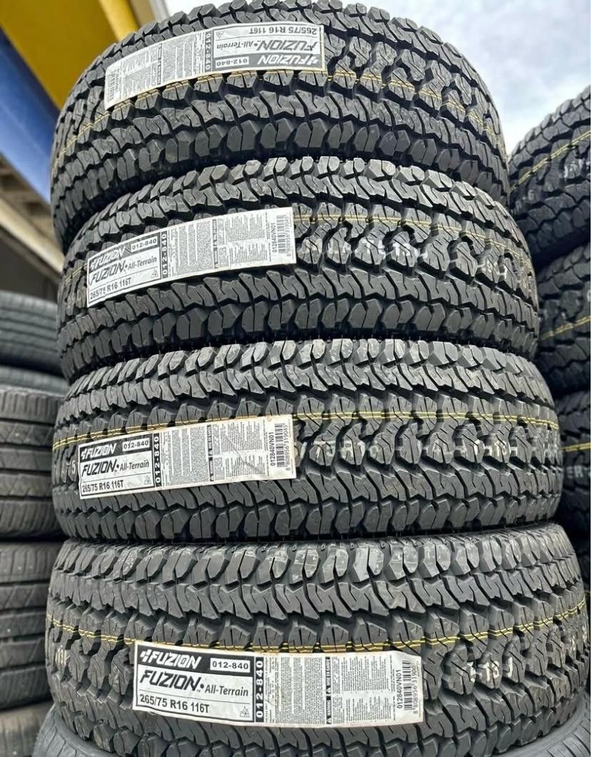 265/75R16 Set 4 Fuzion A/T New Tires 