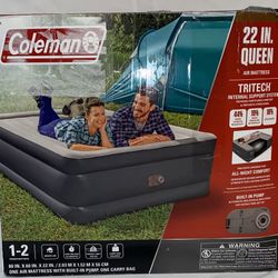 Coleman Tritech Air Mattress Queen 22” with Built-in AC Pump