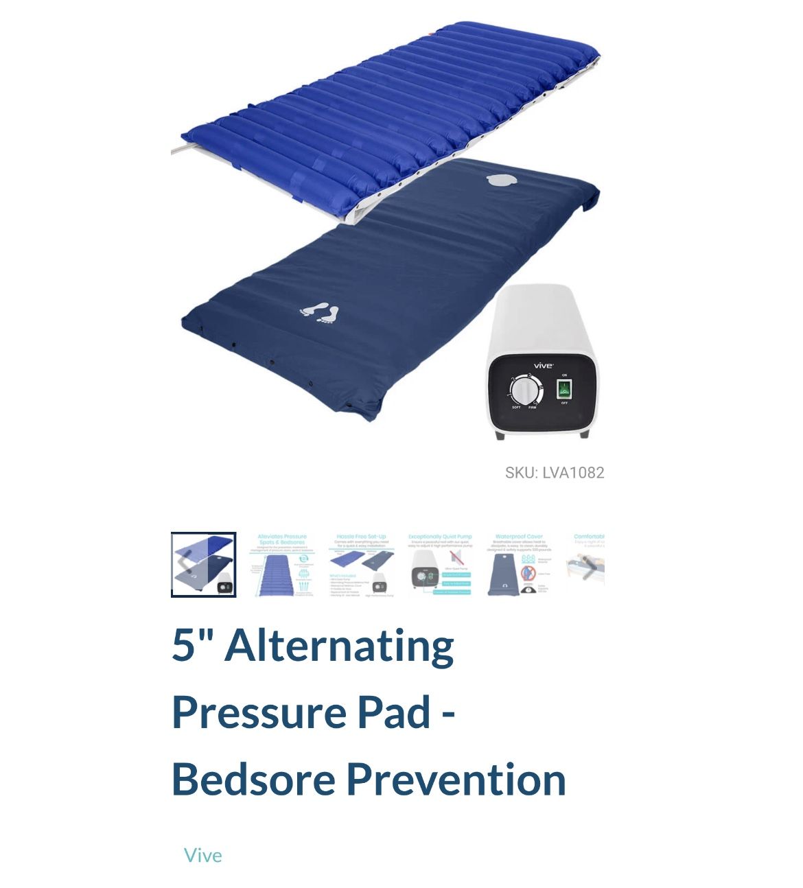 5" Alternating Pressure Pad - Bedsore Prevention from Vive Health