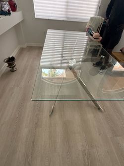 Glass dining room table