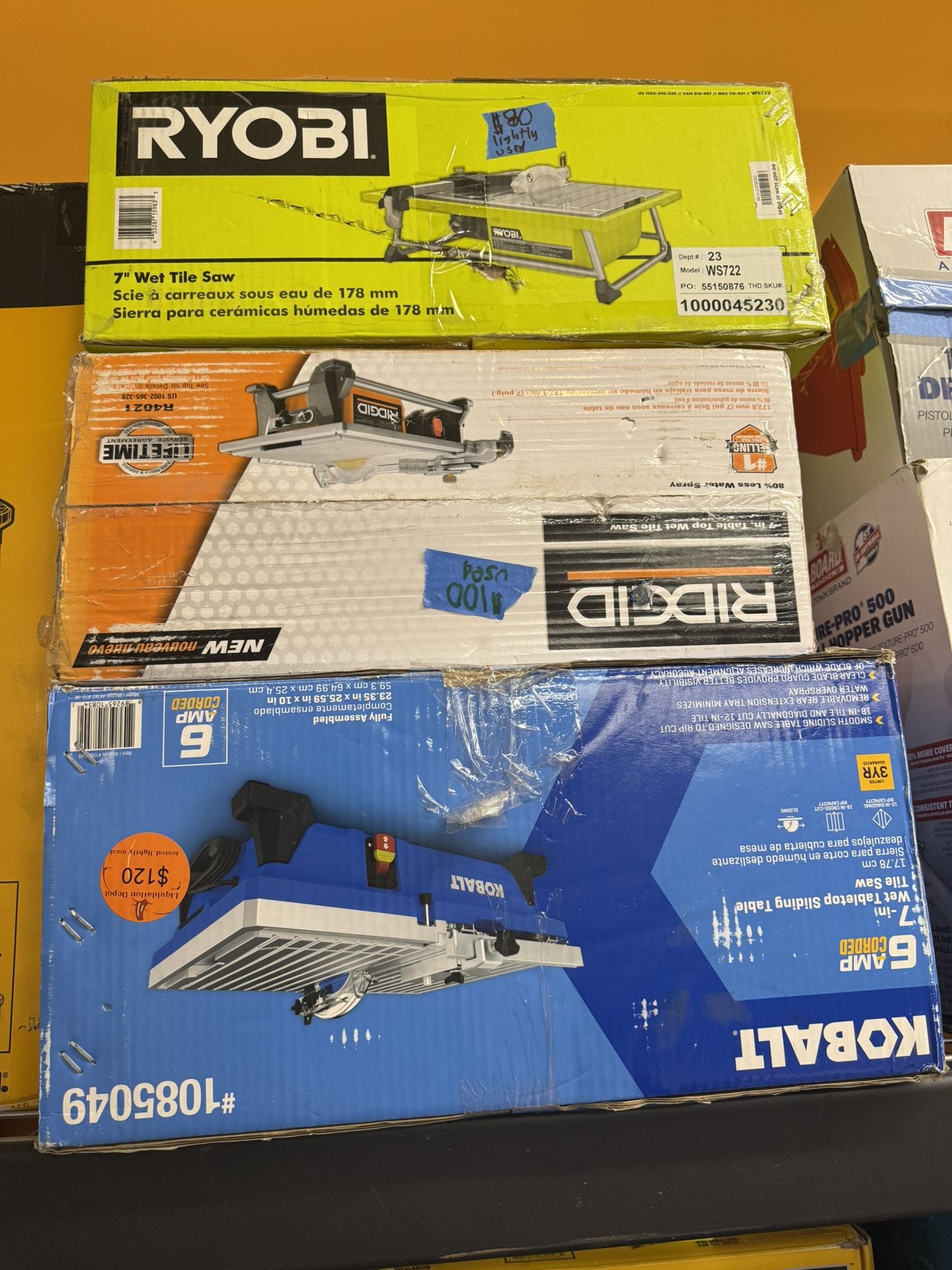 Tile Saws - Kobalt Ryobi