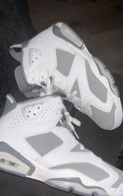 Air Jordan 6 White and Grey Sneakers