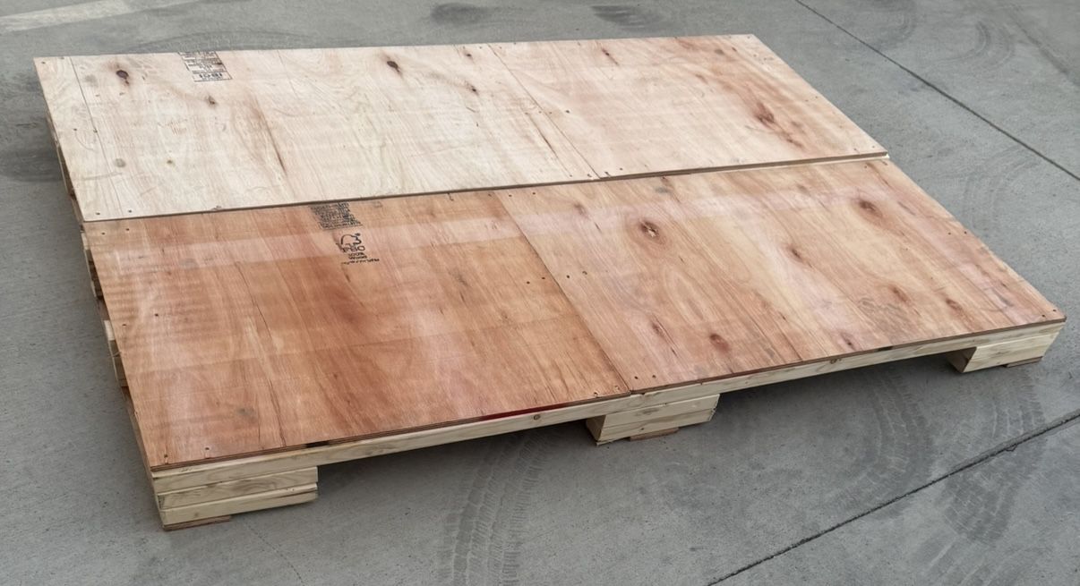 85x30 Heavy Duty Wood Pallets With Plywood On Top 7 Foot Pallets