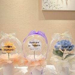 single-stem balloon flower bouquets