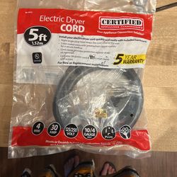 New Dryer Hookup Cord 