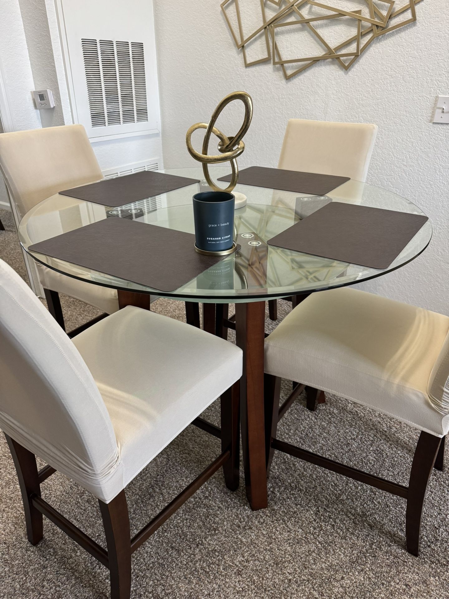 Glass Dining Table Set