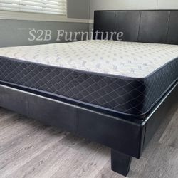 Ck Expresso Platform Bed With Ortho Mattress Included 