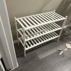 White shoe rack