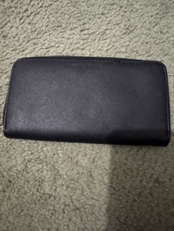 Black Wallet With Gold Zips