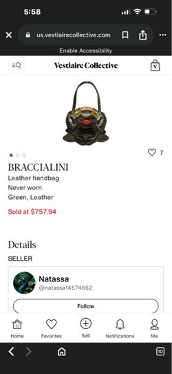 Braccialini Novelty Frog Leather Handbag