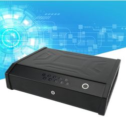Biometric Safe Box, Fingerprint & Password & Key Access, 100 Fingerprints, 10 Password Groups, Steel Material, Silent Operation