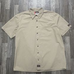 Vintage Dickies Khaki Button Up Shirt