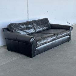 Restoration Hardware Lancaster Luxe Depth Down Leather Sofa -Delivery Available