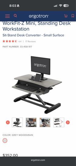 workfit ergotron z mini standing desk workstation