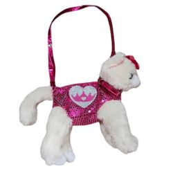 Poochie & Co Sequined Pink Kitty Purse