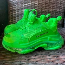 Green Balenciaga Triple S 