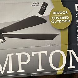 Hampton Bay 52 Inch Hawkesbury Ceiling Fans, Matt Black Finish