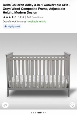 Delta Children Crib and Mattress