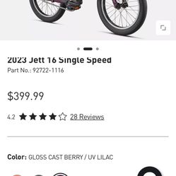 Specialized Jett Single Speed For Kids. 